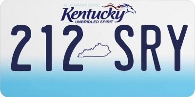 KY license plate 212SRY
