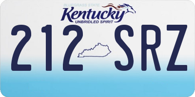 KY license plate 212SRZ