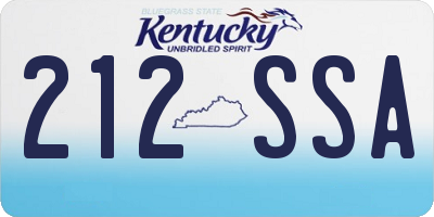 KY license plate 212SSA