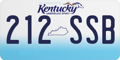 KY license plate 212SSB