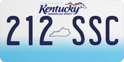 KY license plate 212SSC