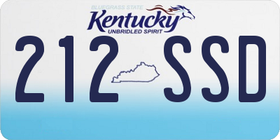 KY license plate 212SSD