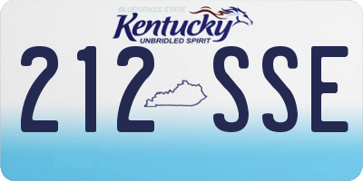 KY license plate 212SSE