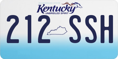 KY license plate 212SSH
