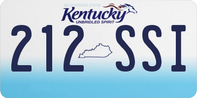KY license plate 212SSI