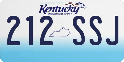 KY license plate 212SSJ