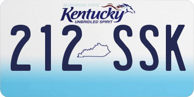 KY license plate 212SSK