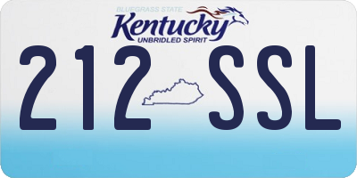 KY license plate 212SSL