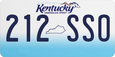 KY license plate 212SSO