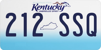 KY license plate 212SSQ