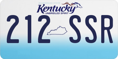 KY license plate 212SSR