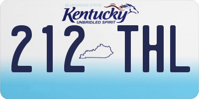 KY license plate 212THL