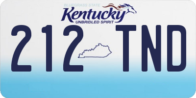 KY license plate 212TND