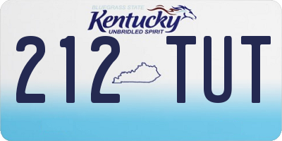 KY license plate 212TUT