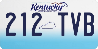 KY license plate 212TVB