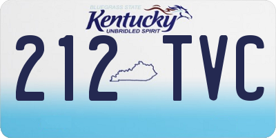 KY license plate 212TVC