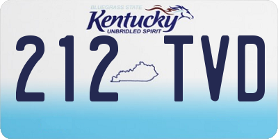KY license plate 212TVD