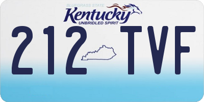 KY license plate 212TVF