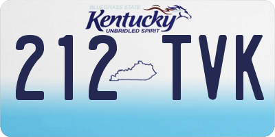 KY license plate 212TVK