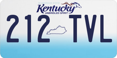 KY license plate 212TVL
