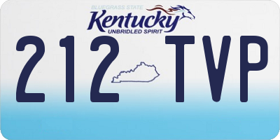 KY license plate 212TVP