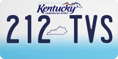 KY license plate 212TVS