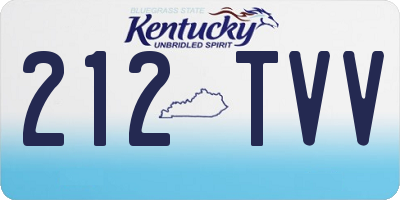 KY license plate 212TVV