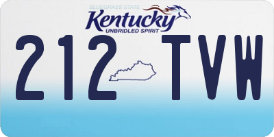 KY license plate 212TVW