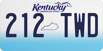 KY license plate 212TWD