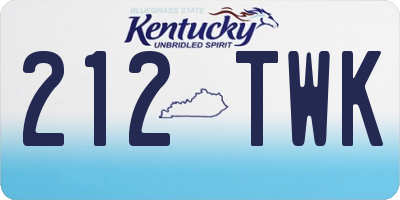 KY license plate 212TWK