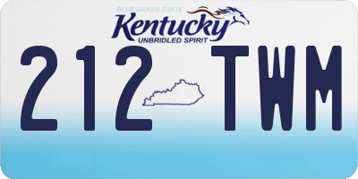 KY license plate 212TWM