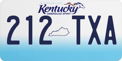 KY license plate 212TXA