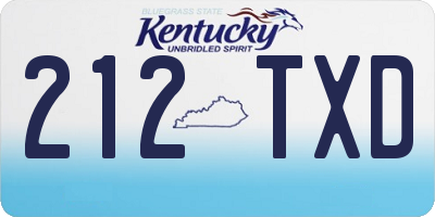 KY license plate 212TXD