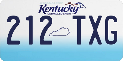 KY license plate 212TXG