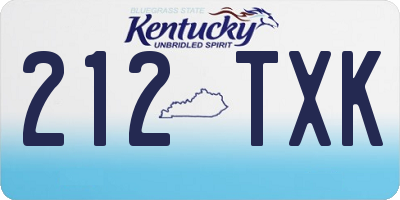 KY license plate 212TXK