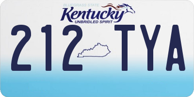 KY license plate 212TYA