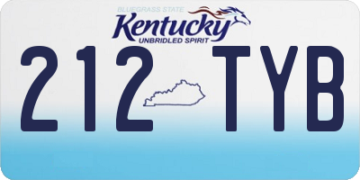 KY license plate 212TYB