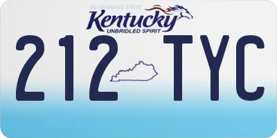 KY license plate 212TYC