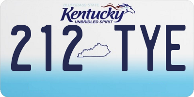 KY license plate 212TYE