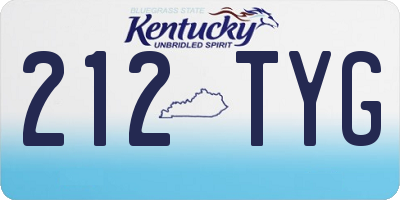 KY license plate 212TYG
