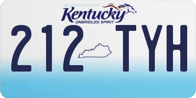 KY license plate 212TYH