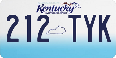 KY license plate 212TYK