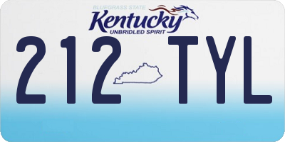 KY license plate 212TYL