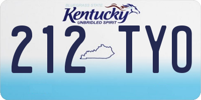 KY license plate 212TYO