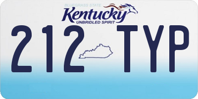 KY license plate 212TYP