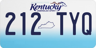 KY license plate 212TYQ