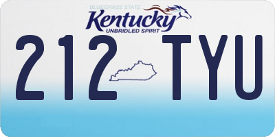 KY license plate 212TYU