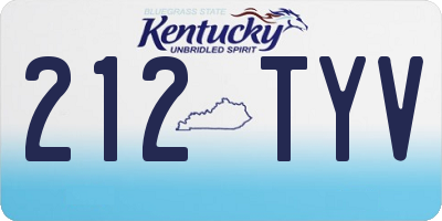 KY license plate 212TYV