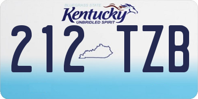 KY license plate 212TZB
