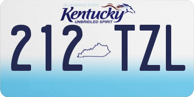 KY license plate 212TZL